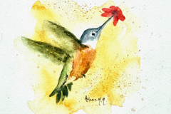 Mortimer-Arlene-Annas-HummingBird-Watercolor-6x6