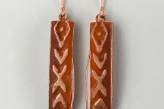 Earrings long orange