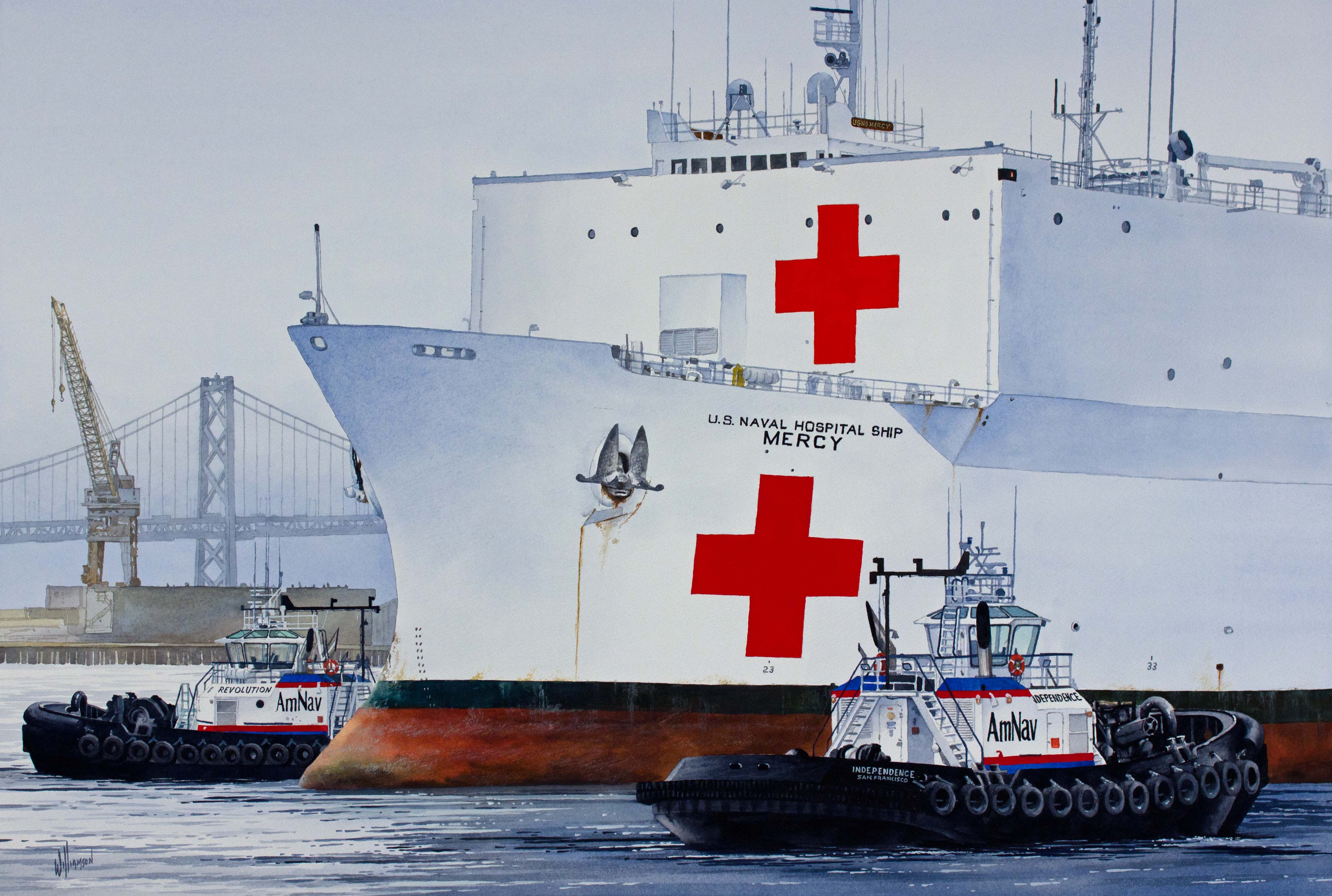 AmNav Tugs Assisting MERCY