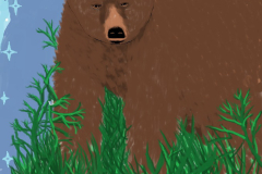 peggysullivandigitalpainting11x16GrizzlyBearDreams